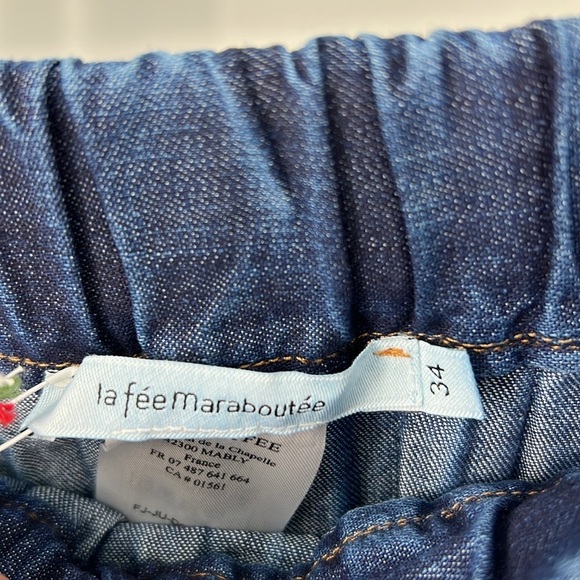 La fee maraboutee NWT denim Pleated Skirt women’s IT 34 - Picture 7 of 10
